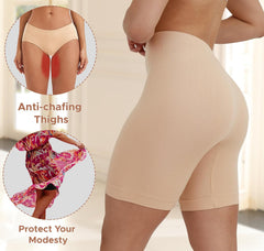 anti Chafing Shorts Women under Dress Skirt Modesty Shorts Ladies Smooth Slip Short 3 Pack