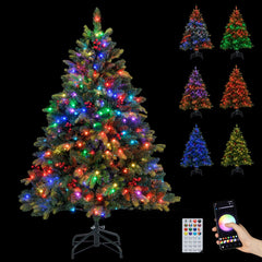 Artificial Christmas Tree Hinged Xmas Tree with Branch Tipsa and Natural Pine Cones