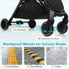 Lightweight Baby Stroller with Detachable Seat Cover