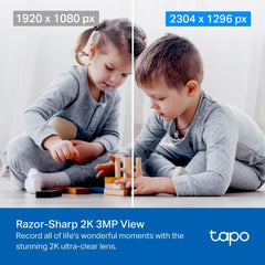 C210 2K 3MP Pan/Tilt Indoor House Security Camera, Wifi Camera, No Monthly Fee, AI Detection, Baby Camera Monitor, Pet Camera, Dog Camera, 360° View, Night Vision, Works with Alexa & Google
