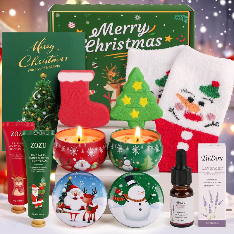 Indulge Her This Christmas: Personalized Spa Bath Set - Perfect Secret Santa Gift for Women, Ideal Self-Care Relaxation Package for Mum, Sister, Wife, or Friend!