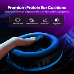 Gaming Headset for Ps5 Ps4 PC Xbox S/X Series Switch PC, Gaming Headphone with Noise Cancelling Microphone RGB Lighting