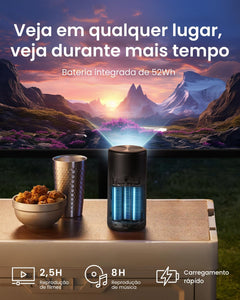 Capsule 3 1080P Mini Projector, Smart 200 Ansi-Lumen Portable Projector with Official Google TV, Built-In Netflix, Dolby Digital, 120-Inch Picture, Built-In Battery with 2.5 Hours of Playtime | 200 Ansi-Lumens, Built-In Netflix, Dolby Digital, 120-Inch Picture, Built-In Battery with 2.5 Hours of Playtime