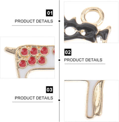 10Pcs Christmas Reindeer Charms Gold Christmas DIY Necklace Bracelet Accessories for Xmas