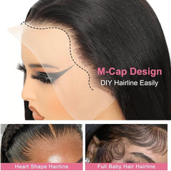 13X6 Transparent HD Lace Front Wigs Human Hair Wig Body Wave Human Hair Wig for Black Women Glueless Wigs Human Hair Pre Plucked with Baby Hair Brazilian Real Hair Lace Frontal Wig16 Inch