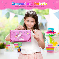 Enchanting Unicorn Pencil Case Set - Perfect Christmas Gifts for Girls Ages 4-7, Fun Art & Craft Supplies, Ideal Birthday Presents!