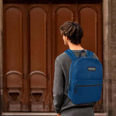 Classic Vintage Backpack for Adults and Kids with Adjustable Padded Shoulder Straps | School Bookbags for Girls, Boys (Navy)