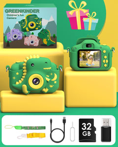 Kids Camera 2.0” Screen Dual Lens Cameras, 20MP & 1080P Video Camcorder, Kids Digital Camera with 32GB Card, Childrens Camera Boys Gifts for Girls Toys Age 3-12
