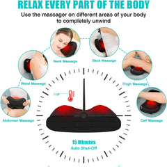 Ultimate Shiatsu Back Neck Massager Pillow with Heat - Deep Tissue Relief for Home & Car
