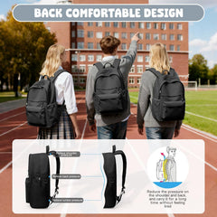 Lightweight School Travel Water Resistant Rucksack Backpack, Laptop Casual Daypack College Secondary School Bags Bookbag for Teenage Girls Boys Women Men