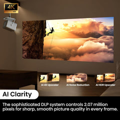 Hisense 4K Laser Projector M2TUK Pro, up to 200''Size, Triple Laser, Dolby Vision, HDR10, IMAX Enhanced, DTS Virtual:X, Dolby Audio and VIDAA OS, and Netflix, Youtube, Disney+