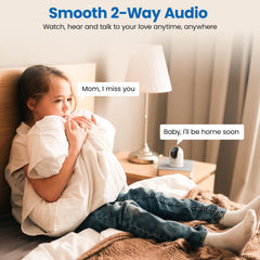 2K Pet Camera, Indoor Camera, Dog Camera, 360° Home Security Cameras with APP Control, Motion Tracking, 2-Way Talk, Night Vision, TF Card/Cloud Storage, D1