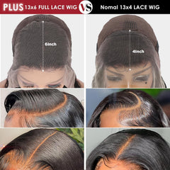 Straight Human Hair Wig for Black Women, 180 Density 13X6 Transparent HD Lace Front Wigs Human Hair Wig, Brazilian Real Hair Glueless Lace Frontal Wig Pre Plucked with Baby Hair 24 Inch