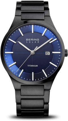 Herren Solar Uhr | Armbanduhr 39 Mm Titangehäuse Und Zifferblatt | Titanband Mit Titanelementen | 10 ATM | 15239