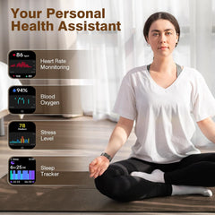 Smart Watch for Men Answer/Make Call & Alexa Built-In, 1.8" Fitness Watch Women with 100+ Sport Modes & IP68 Waterproof, Fitness Tracker with Heart Rate Sleep Monitor, Step Counter for Ios Android