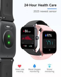 Smart Watch for Men Women Alexa Built-In, IP68 Waterproof Swimming, 1.8" Fitness Watch with Answer&Make Call/Heart Rate/Step Counter/Sleep Tracker/100 Sports, Compatible Android Ios