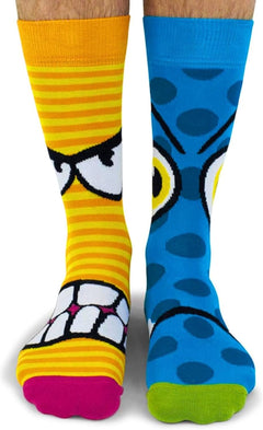 Stress Heads Gift Box: 6 Fun Monster-Themed Odd Socks for Men - Perfect for Birthdays, Father's Day & Christmas!