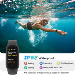 Fitness Tracker Watch with Heart Rate/Sleep Tracker Step Counter Pedometer, Activity Tracker with IP68 Waterproof, Smart Watch for Women Men with 14 Sports Compatible Android Ios, Black