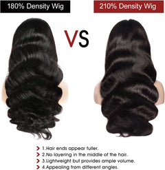 Full 13X6 Lace Frontal Virgin Human Hair Wigs 210% 32Inch 15A Body Wave 13X6 HD Transparent Full Lace Front Wigs Brazilian Body Wave Wig Thin Knots