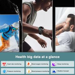 Military Smart Watch for Men Answer/Make Call,1.45" HD Fitness Watch with Flashlight,Compass,Heart Rate Spo2 Sleep, Smartwatch for Ios Android,120+ Sports,960Mah Battery,Ip68 Waterproof Step Counter