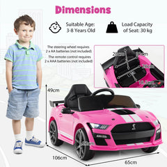 12V Kids Ride on Car Electric Licensed Ford Mustang Shelby GT500 for Kids Aged 3-8