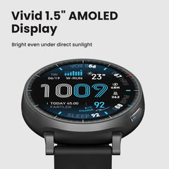 Active Max Smart Watch - 1.5" AMOLED Display, 25-Day Battery, GPS, NFC, 4GB Storage, 170+ Sports Modes, 5 ATM Water Resistant, Heart Rate & Sleep Tracker for Android & iPhone