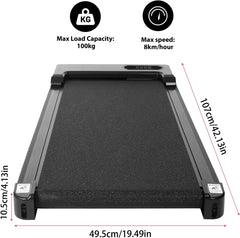 Under Desk Treadmill with Incline Remote Control 4 in 1 Walking Running Pad Machine Adjustable Speeds LED Display for Home or Office B1S