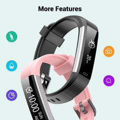 Waterproof Fitness Tracker with Sleep Monitor, Step & Calorie Counter - Perfect for Active Men & Women!