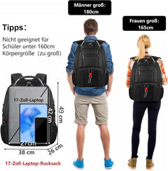 Travel Laptop Backpack Large, 17.3 Inch Backpack 50L School Bag Water Resistant, Work Computer Rucksack for Men anti Theft TSA, Laptop Bags for School College Business