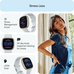 Google  Sense 2 Smartwatch - Advanced Health & Fitness Tracker with Built-In GPS, 6-Day Battery Life, Compatible with iOS & Android
