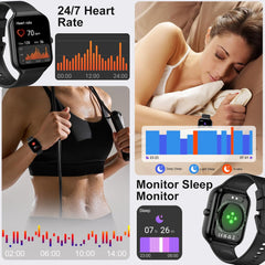 Revolutionary Smart Watch for Men & Women - 2026 Fitness Tracker with HD Touch Screen, Heart Rate Monitor, 113+ Sport Modes & IP68 Waterproof - Perfect for Android/iOS!