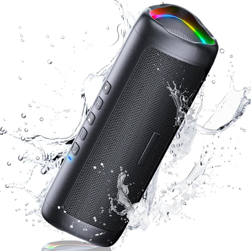 Powerful 30W Bluetooth Speaker with RGB Lights - Waterproof, 24H Playtime, Perfect for Parties & Travel!
