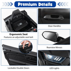 12V Kids Ride on Car Electric Licensed Ford Mustang Shelby GT500 for Kids Aged 3-8