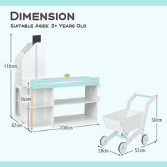 Kids Supermarket Shopping Set with Shopping Cart and Cash Register