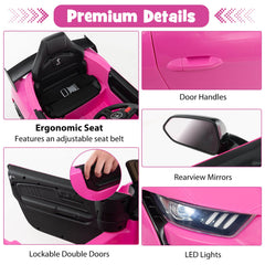 12V Kids Ride on Car Electric Licensed Ford Mustang Shelby GT500 for Kids Aged 3-8