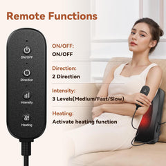 3D Deep Tissue Back and Neck Massager with Heat - Shiatsu Massage Pillow for Ultimate Relaxation, Perfect Gift for Men and Women with Remote Control