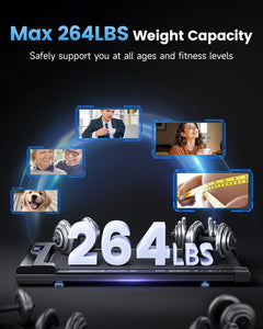 Walking Pad Treadmill for Home - under Desk Treadmills Office Mini Portable Electric Running Machine with Adjustable Speed Remote & LED Display Slim Compact Max up 264 Lbs Capacity