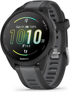 Forerunner 165 GPS Running Smartwatch - Lightweight 43mm AMOLED Touchscreen, Advanced Training Insights, Safety Features & 11-Day Battery Life - Black