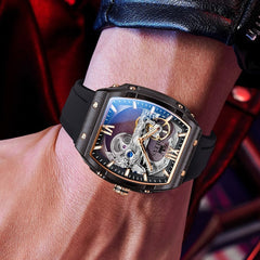 Watch for Men Automatic Mechanical Luxury Dress Tourbillon Stainless Steel Waterproof Wrist Watches Date