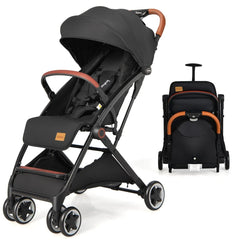 Folding Pushchair with Adjustable Backrest and Footrest