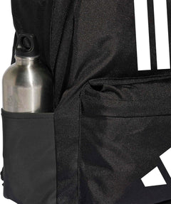Adidas Unisex Classic Three Stripes Back to School Backpack, Black/White, One Size