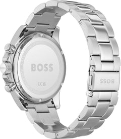 BOSS Men'S 43 Mm Chronograph Quartz Watch Hero Collection with Stainless Steel Bracelet Link or Mesh, Date Function, 3 Sub-Dials, 5ATM Water Resistant