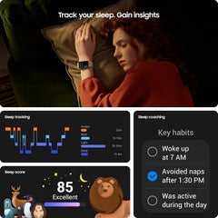 Galaxy Fit3 Smart Watch - Advanced Fitness Tracker & Health Monitor with 3-Year Extended Warranty (UK Version) - Sleek Black Design