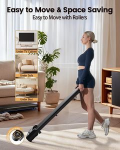 Walking Pad Treadmill for Home - under Desk Treadmills Office Mini Portable Electric Running Machine with Adjustable Speed Remote & LED Display Slim Compact Max up 264 Lbs Capacity