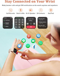 Smart Watch, Alexa Built-In, Answer/Make Calls 44Mm Smartwatch Women Men, 1.83'' Sports Watch IP68 Waterproof, Heart Rate Spo2 Sleep Stress Monitor, Step Counter Watch for Android & Ios Phone