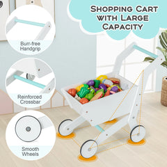 Kids Supermarket Shopping Set with Shopping Cart and Cash Register