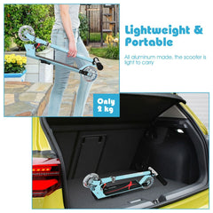 Kids Aluminum Folding Stunt Scooter with LED Wheels