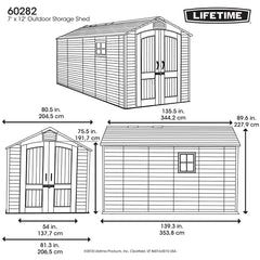 7Ft X 12Ft (2.1 X 3.6M) Storage Shed - Model 60282