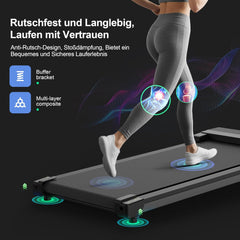 Walking Pad Treadmill with 5% Incline - under Desk Running Machine Mat Pads for Home Office Portable Mini Small Compact Quiet Flat Indoor Magnetic Lightweight Electric Treadmills Remote Control 6KM/H