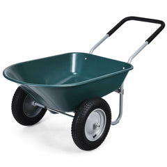 2-Wheeled Wheelbarrow with Pneumatic Tires and Handle